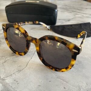 Tortoise Shell Karen Walker Round Sunglasses